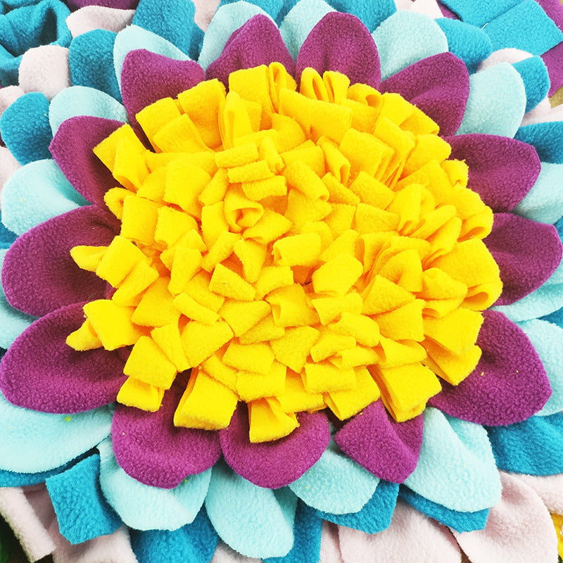 Pet Snuffle Mat For Dogs Interactive Feed Game Sunflower