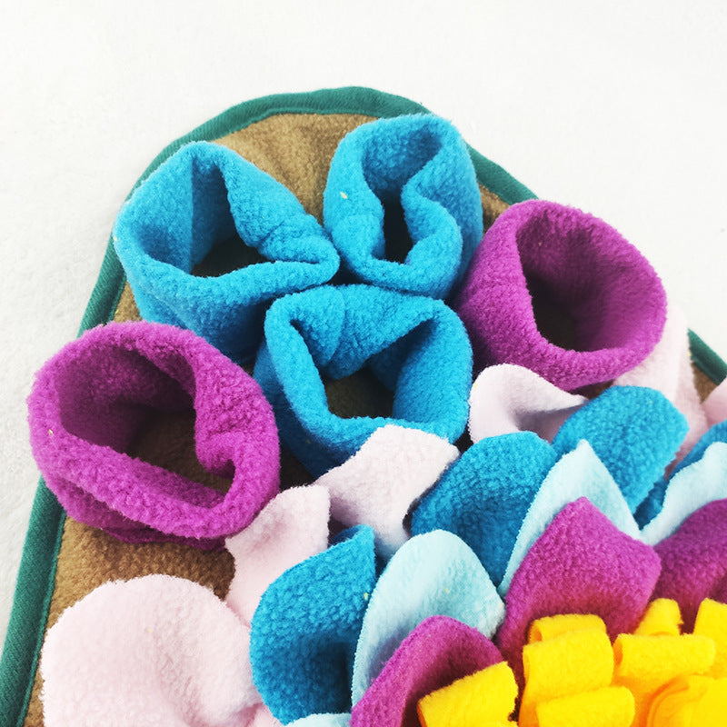 Pet Snuffle Mat For Dogs Interactive Feed Game Sunflower