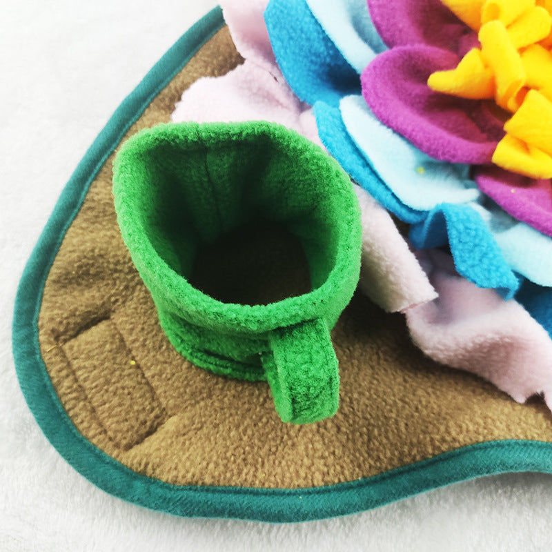 Pet Snuffle Mat For Dogs Interactive Feed Game Sunflower