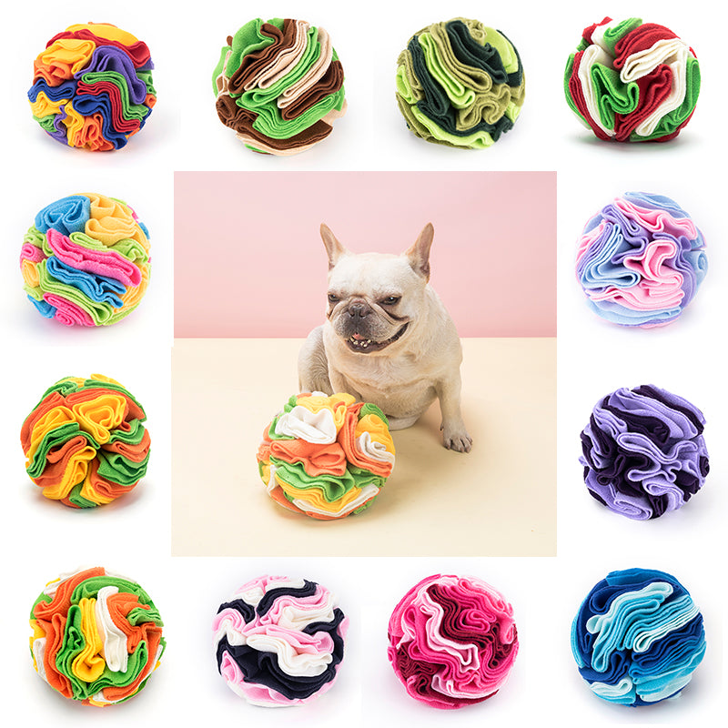 Snuffle Ball Interactive Dog Toys Ball Dog Brain Mental Stimulating Puzzle Toys for Dogs Enrichment Game Feeding Mat for Stress Relief Portable Machine Washable