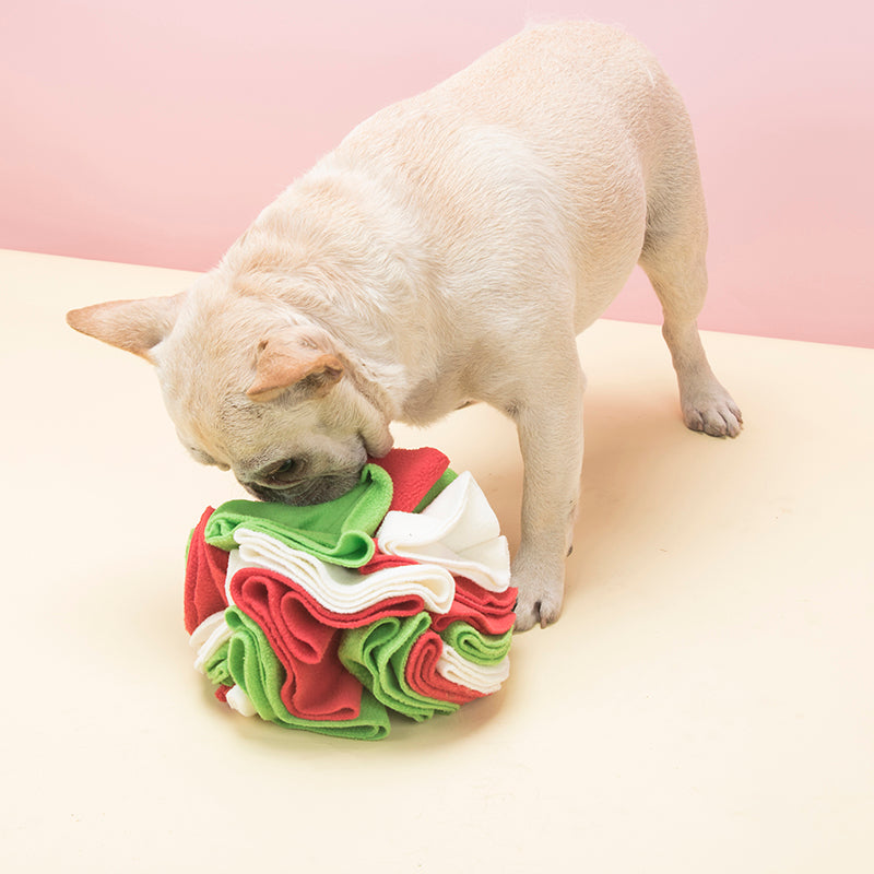 Snuffle Ball Interactive Dog Toys Ball Dog Brain Mental Stimulating Puzzle Toys for Dogs Enrichment Game Feeding Mat for Stress Relief Portable Machine Washable