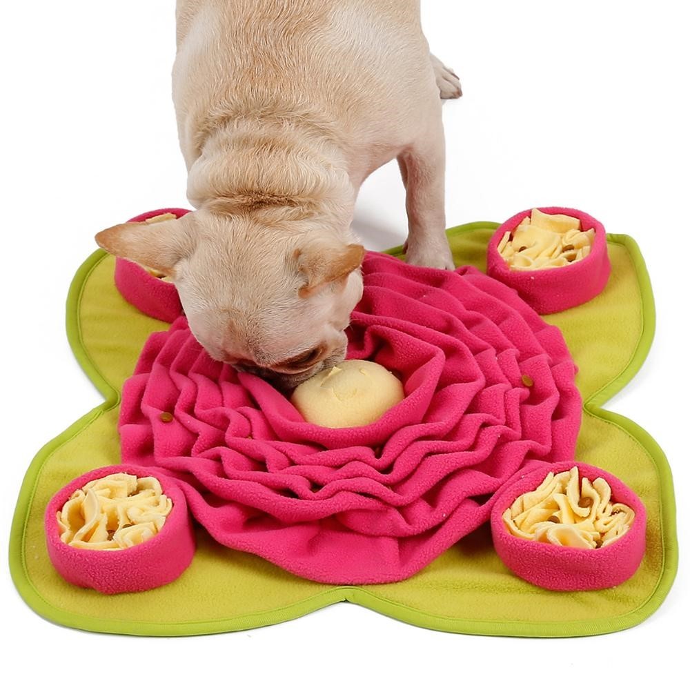 48*48 cm Pet dog sniffing mat training blanket toy
