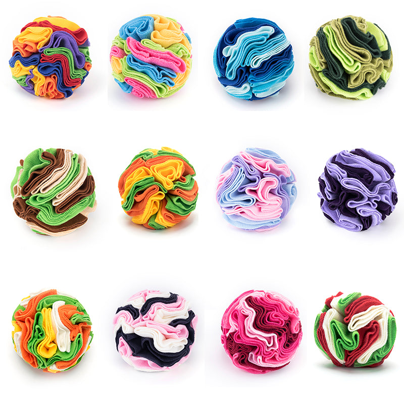 Snuffle Ball Interactive Dog Toys Ball Dog Brain Mental Stimulating Puzzle Toys for Dogs Enrichment Game Feeding Mat for Stress Relief Portable Machine Washable