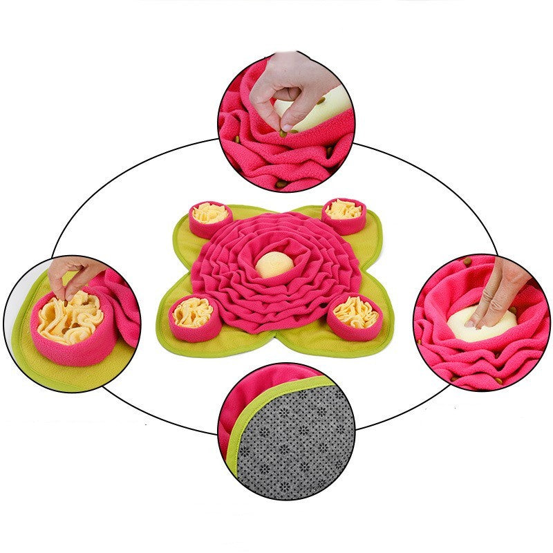 48*48 cm Pet dog sniffing mat training blanket toy