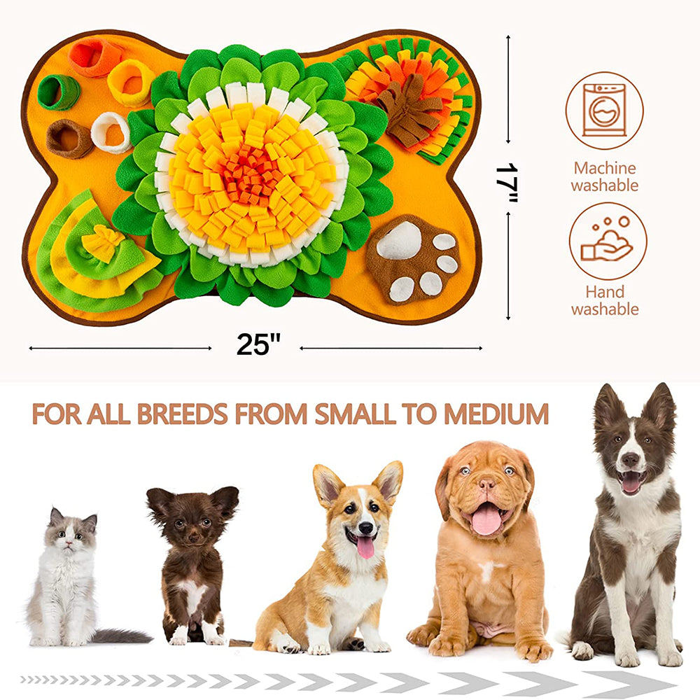 Large Snuffle Mat for Dogs Pet Interactive Training and Stress Relief Sniff Mat Feeding Mat Slow Feeder Dog Treat Mat Dog Toys