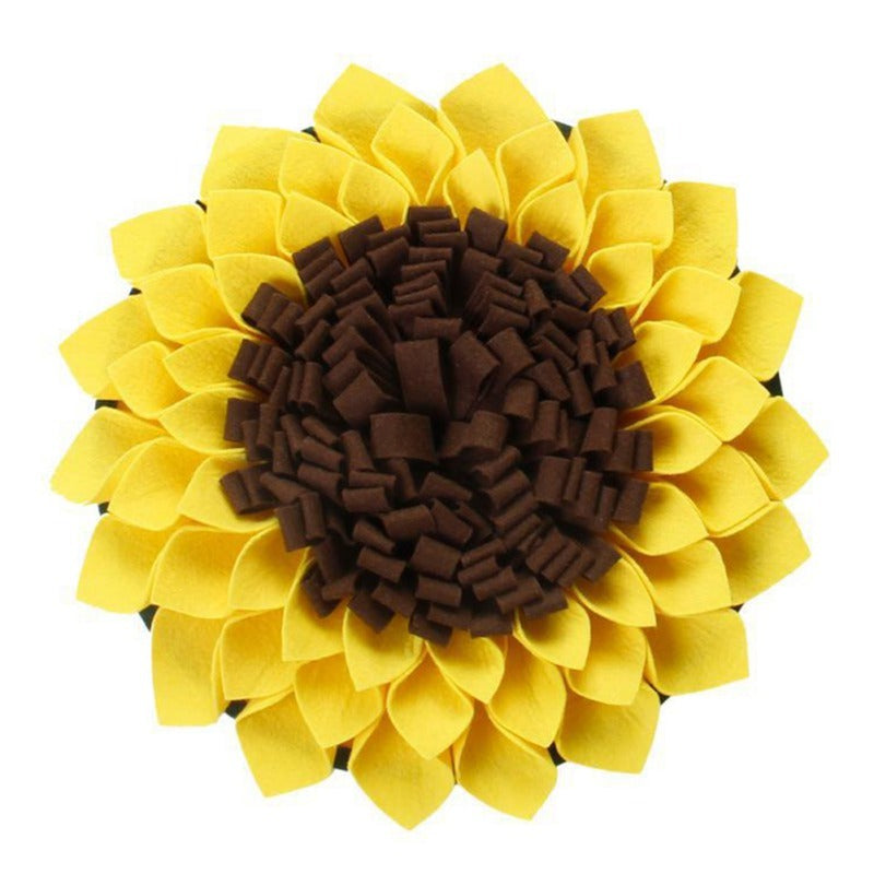 Washable non Slip Dog Sniffing Snuffle Mat.  Sunflower